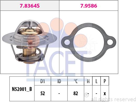 FACET 7.8367 - Termostato, Refrigerante www.autoricambi360.it
