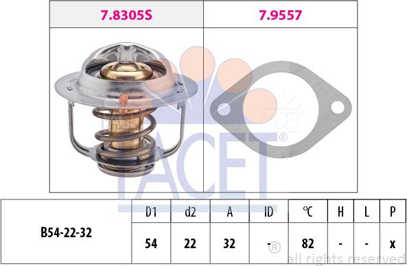FACET 7.8305 - Termostato, Refrigerante www.autoricambi360.it
