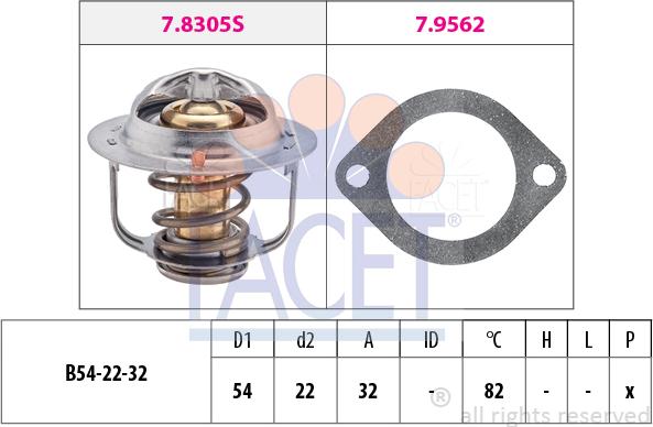 FACET 7.8306 - Termostato, Refrigerante www.autoricambi360.it