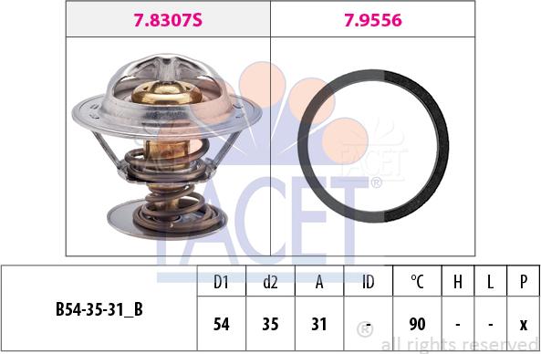 FACET 7.8307 - Termostato, Refrigerante www.autoricambi360.it