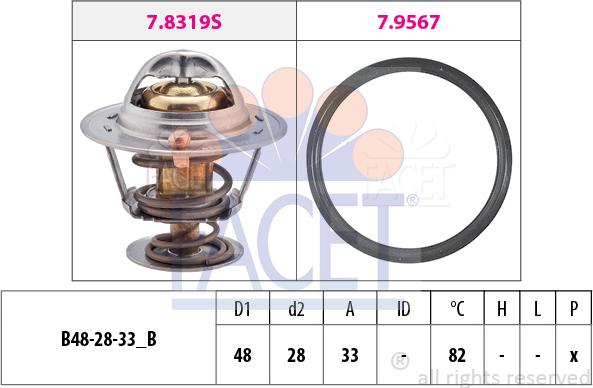 FACET 7.8319 - Termostato, Refrigerante www.autoricambi360.it