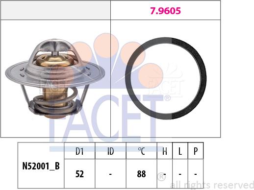 FACET 7.8312 - Termostato, Refrigerante www.autoricambi360.it
