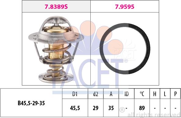 FACET 7.8389 - Termostato, Refrigerante www.autoricambi360.it