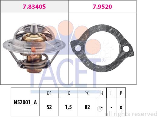 FACET 7.8331 - Termostato, Refrigerante www.autoricambi360.it
