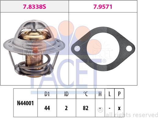 FACET 7.8338 - Termostato, Refrigerante www.autoricambi360.it