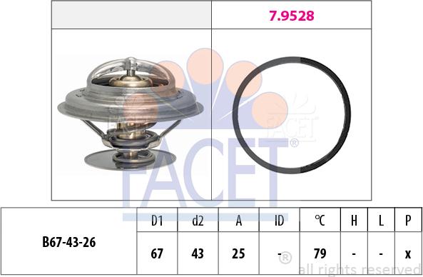 FACET 7.8333 - Termostato, Refrigerante www.autoricambi360.it