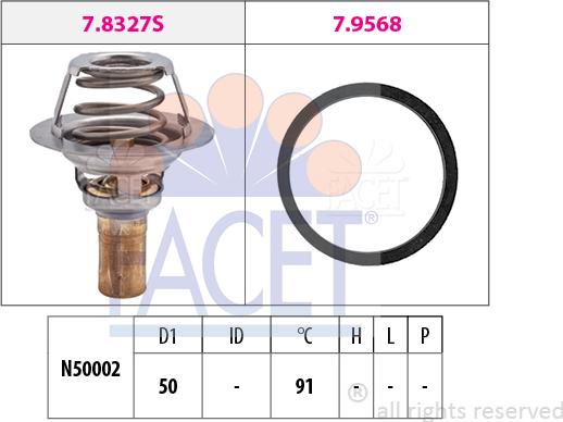 FACET 7.8327 - Termostato, Refrigerante www.autoricambi360.it