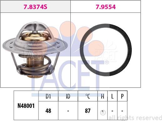 FACET 7.8374 - Termostato, Refrigerante www.autoricambi360.it