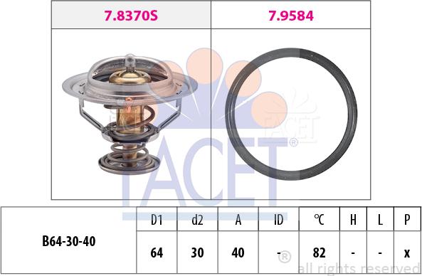 FACET 7.8370 - Termostato, Refrigerante www.autoricambi360.it