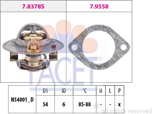 FACET 7.8378 - Termostato, Refrigerante www.autoricambi360.it