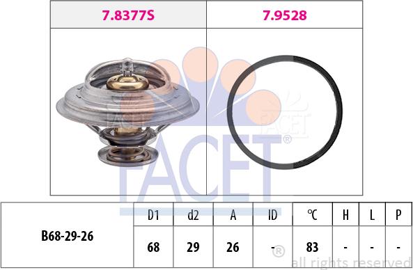 FACET 7.8377 - Termostato, Refrigerante www.autoricambi360.it
