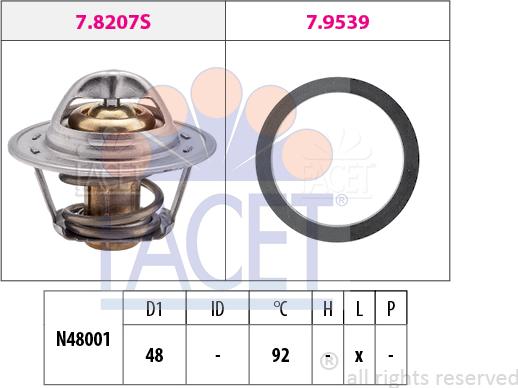 FACET 7.8295 - Termostato, Refrigerante www.autoricambi360.it