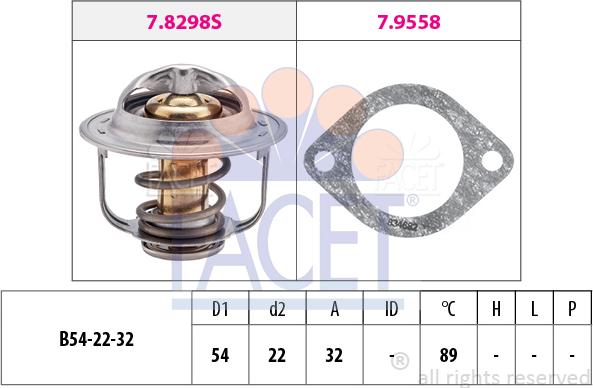 FACET 7.8298 - Termostato, Refrigerante www.autoricambi360.it
