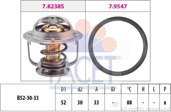 FACET 7.8269 - Termostato, Refrigerante www.autoricambi360.it