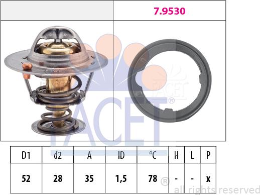 FACET 7.8267 - Termostato, Refrigerante www.autoricambi360.it