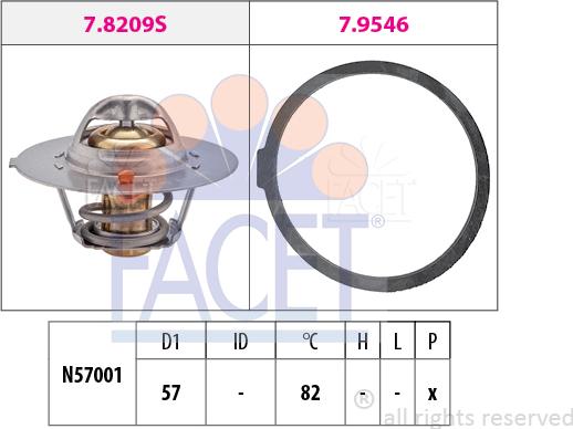 FACET 7.8209 - Termostato, Refrigerante www.autoricambi360.it