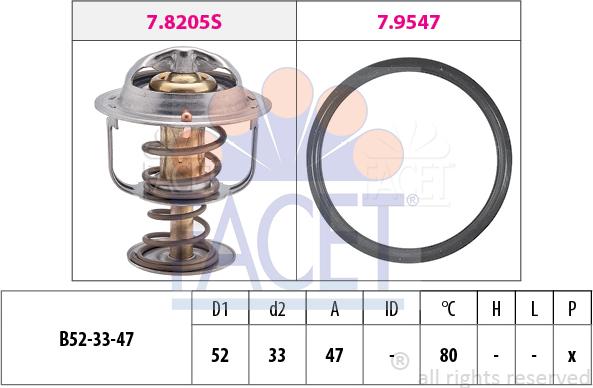 FACET 7.8205 - Termostato, Refrigerante www.autoricambi360.it