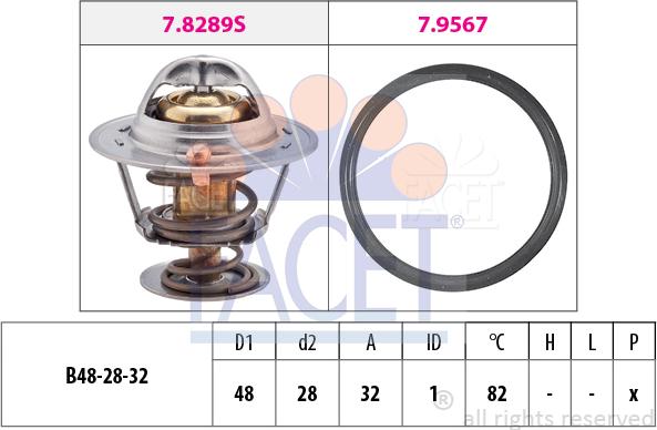 FACET 7.8289 - Termostato, Refrigerante www.autoricambi360.it