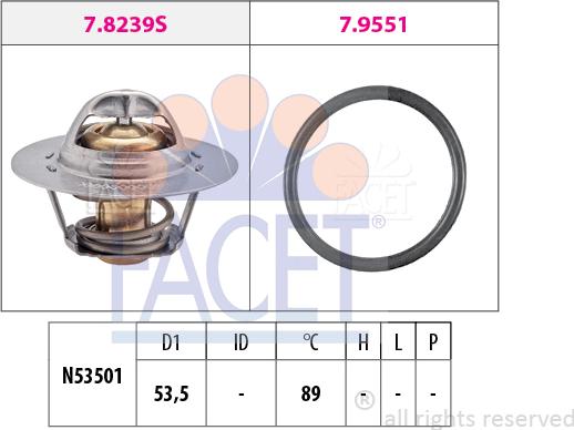 FACET 7.8239 - Termostato, Refrigerante www.autoricambi360.it