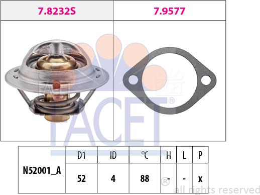 FACET 7.8237 - Termostato, Refrigerante www.autoricambi360.it