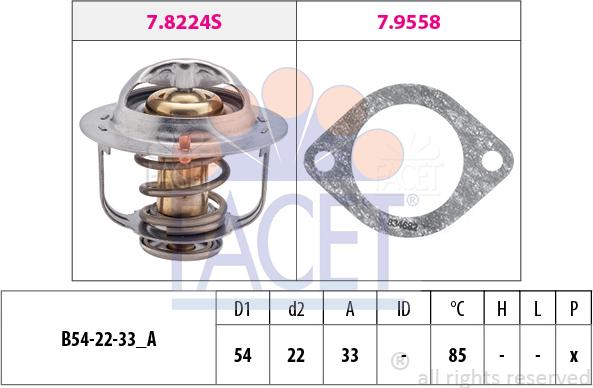 FACET 7.8224 - Termostato, Refrigerante www.autoricambi360.it
