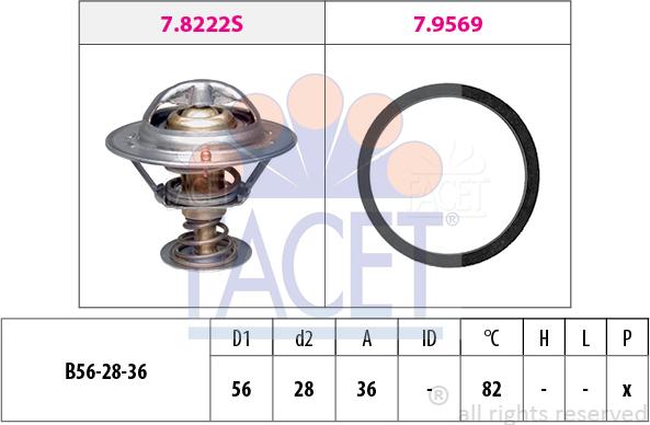 FACET 7.8222 - Termostato, Refrigerante www.autoricambi360.it