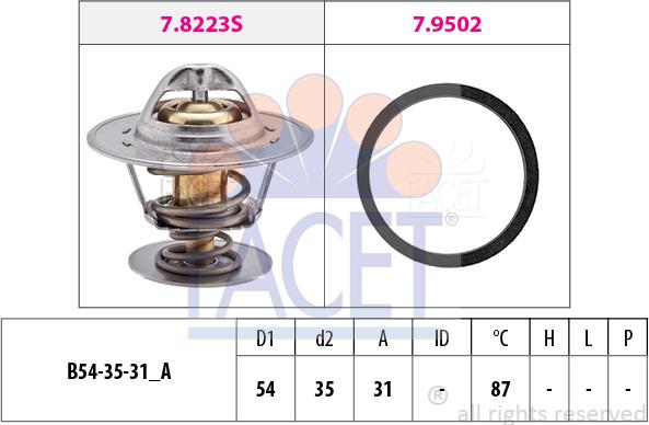 FACET 7.8278 - Termostato, Refrigerante www.autoricambi360.it