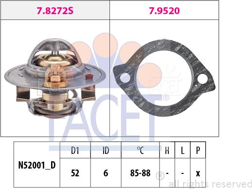 FACET 7.8272 - Termostato, Refrigerante www.autoricambi360.it