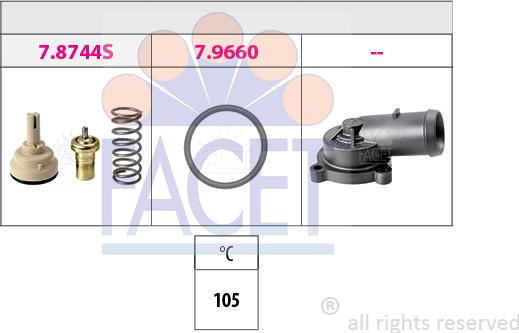 FACET 7.8744K - Termostato, Refrigerante www.autoricambi360.it