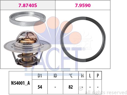 FACET 7.8740 - Termostato, Refrigerante www.autoricambi360.it