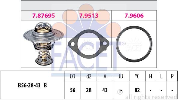 FACET 7.8769 - Termostato, Refrigerante www.autoricambi360.it