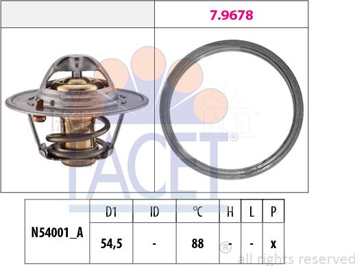 FACET 7.8787 - Termostato, Refrigerante www.autoricambi360.it