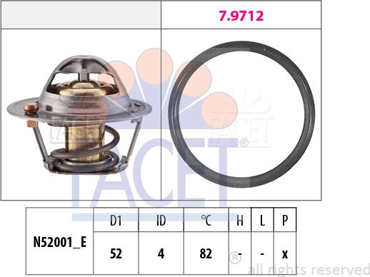 FACET 7.8725 - Termostato, Refrigerante www.autoricambi360.it
