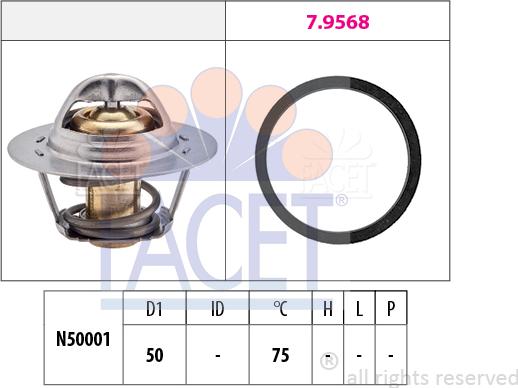 FACET 7.8721 - Termostato, Refrigerante www.autoricambi360.it