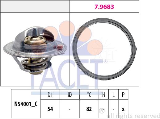FACET 7.8727 - Termostato, Refrigerante www.autoricambi360.it