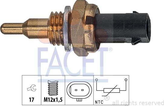 FACET 7.3405 - Sensore, Temperatura refrigerante www.autoricambi360.it