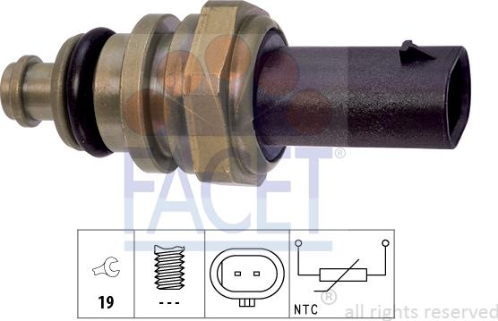 FACET 7.3401 - Sensore, Temperatura refrigerante www.autoricambi360.it