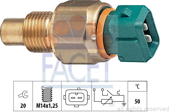 FACET 7.3542 - Sensore, Temperatura refrigerante www.autoricambi360.it