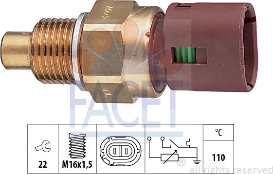 FACET 7.3555 - Sensore, Temperatura refrigerante www.autoricambi360.it