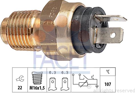 FACET 7.3526 - Sensore, Temperatura refrigerante www.autoricambi360.it