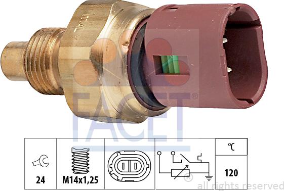 FACET 7.3522 - Sensore, Temperatura refrigerante www.autoricambi360.it