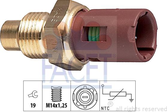 FACET 7.3094 - Sensore, Temperatura refrigerante www.autoricambi360.it