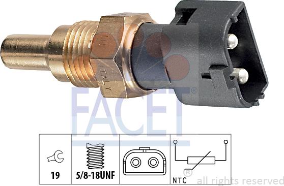 FACET 7.3091 - Sensore, Temperatura refrigerante www.autoricambi360.it