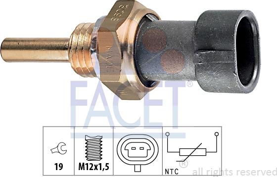 FACET 7.3098 - Sensore, Temperatura olio www.autoricambi360.it
