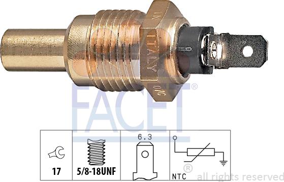 FACET 7.3046 - Sensore, Temperatura refrigerante www.autoricambi360.it