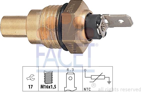 FACET 7.3041 - Sensore, Temperatura refrigerante www.autoricambi360.it