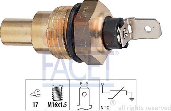 FACET 7.3042 - Sensore, Temperatura refrigerante www.autoricambi360.it