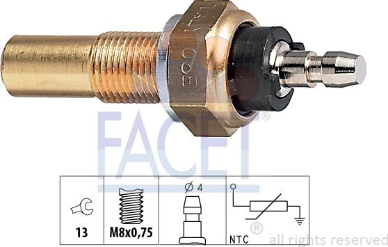 FACET 7.3068 - Sensore, Temperatura refrigerante www.autoricambi360.it