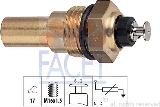 FACET 7.3062 - Sensore, Temperatura refrigerante www.autoricambi360.it