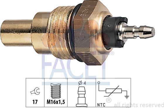 FACET 7.3009 - Sensore, Temperatura refrigerante www.autoricambi360.it